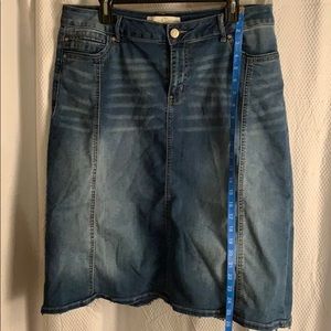 Midi jean skirt